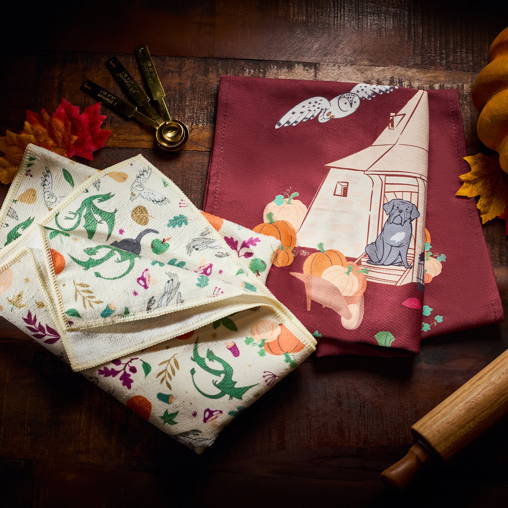 Hagrid's Hut Tea Towel Set from the Hagrid's Hut Collection at the Harry Potter Shop